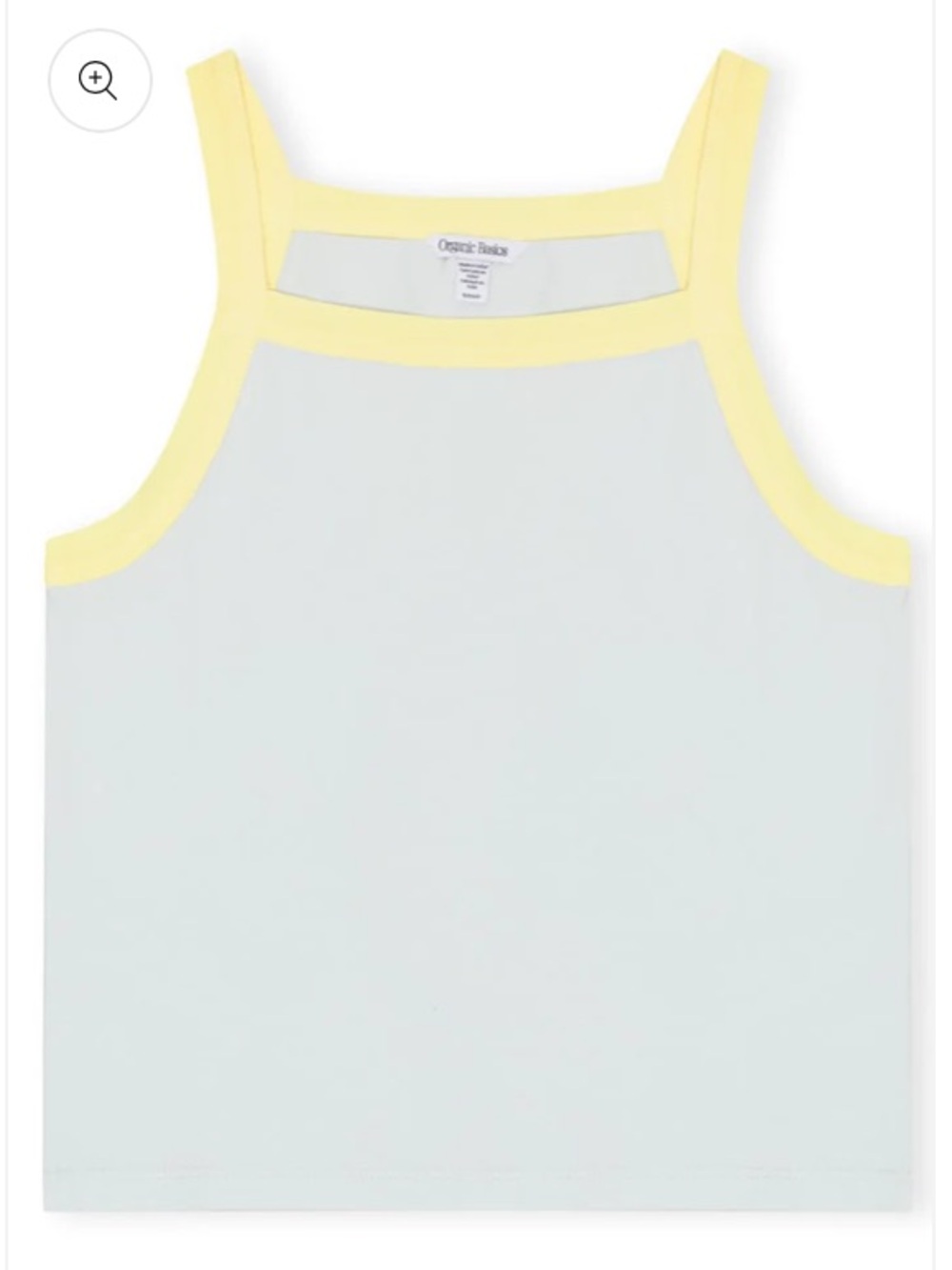 ORGANIC BASICS Core Play High-Neck Top - DEWDROP/LIGHT LEMON